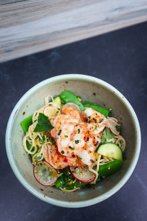 Sweet Chili Scallop Noodle Bowl