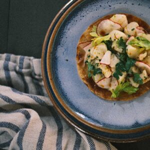 Scallop Ceviche Tostada