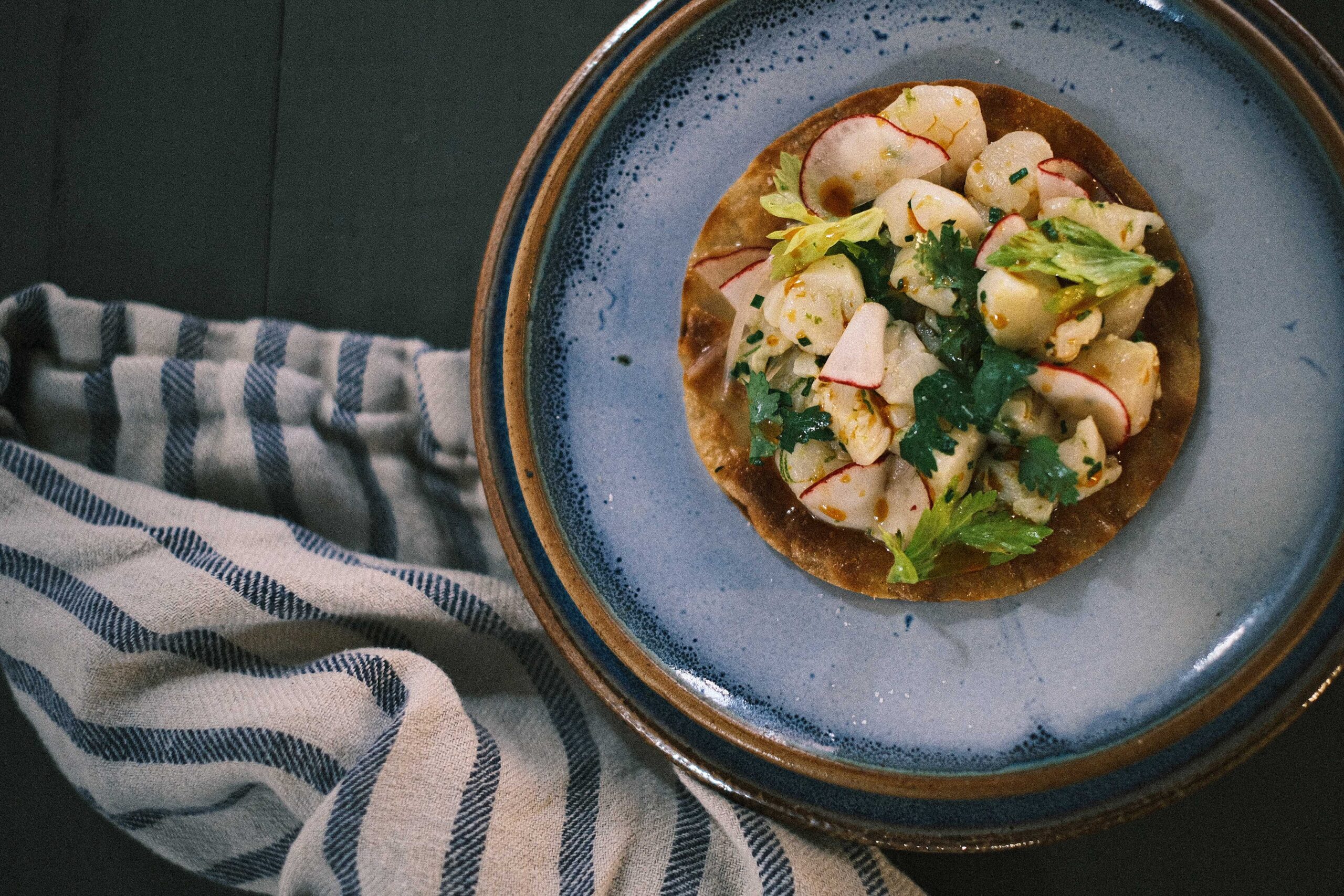 Scallop Ceviche Tostada