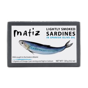 Matiz Smoked Sardines in Olive Oil – 4.2oz Tin Matiz Smoked Sardines in Olive Oil - 4.2oz Tin
